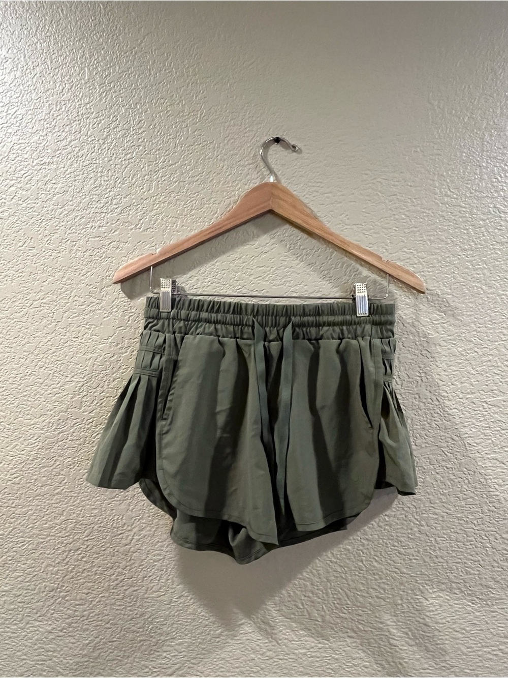 JoyLab Olive Green Athletic Shorts with Elastic Waist
